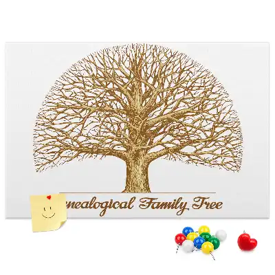 Old Family Tree Printed Cork Memo Board