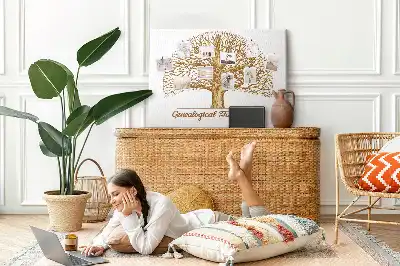 Printed Cork Memo Board Old family tree
