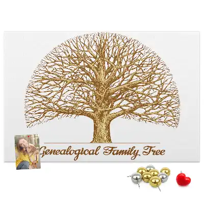 Old Family Tree Printed Cork Memo Board