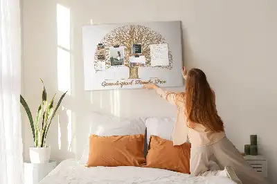 Old Family Tree Printed Cork Memo Board