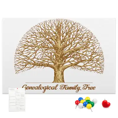 Old Family Tree Printed Cork Memo Board