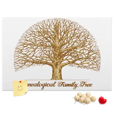 Old Family Tree Printed Cork Memo Board