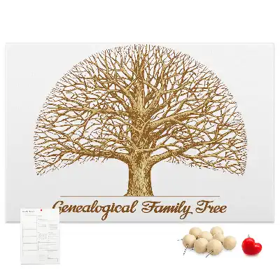 Old Family Tree Printed Cork Memo Board
