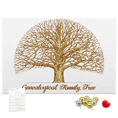Old Family Tree Printed Cork Memo Board