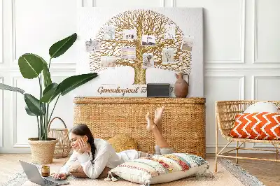 Printed Cork Memo Board Old family tree
