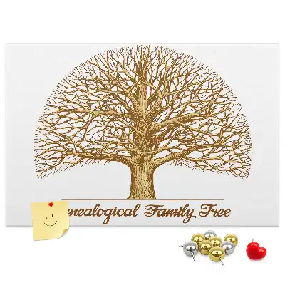 Old Family Tree Printed Cork Memo Board