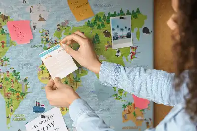 Cultures World Map Cork Memo Board