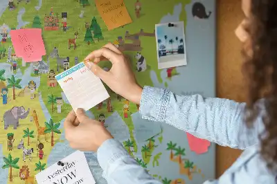Cultures World Map Cork Memo Board