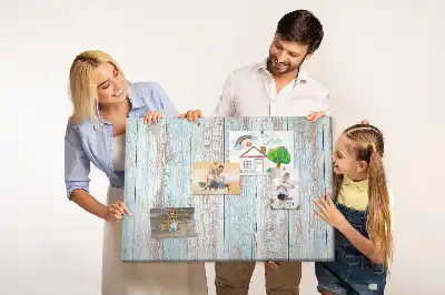 Pastel Wood Printed Cork Board