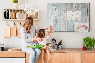 Printed Cork Board Pastel wood