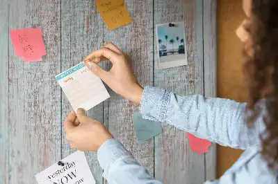 Printed Cork Board Pastel wood