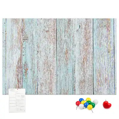 Pastel Wood Printed Cork Board