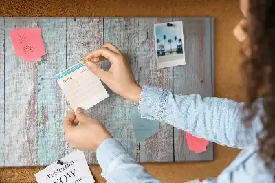 Printed Cork Board Pastel wood