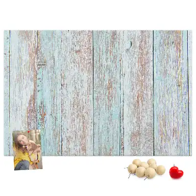 Pastel Wood Printed Cork Board