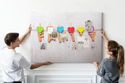 Family Lettering Cork Memo Board