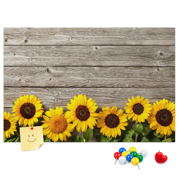Sunflowers Printed Cork Board