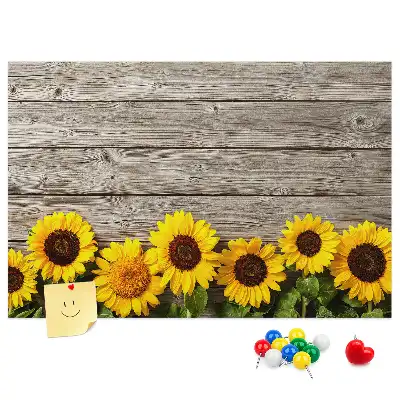 Sunflowers Printed Cork Board