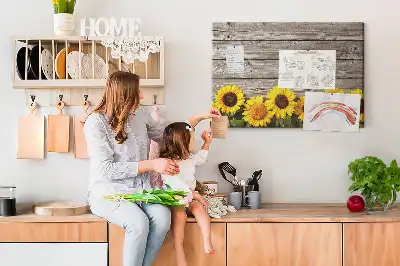Sunflowers Printed Cork Board