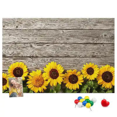 Sunflowers Printed Cork Board