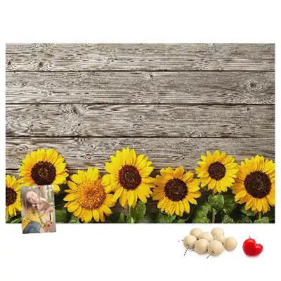Sunflowers Printed Cork Board