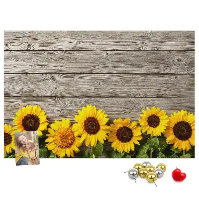 Sunflowers Printed Cork Board
