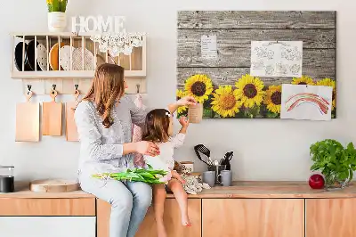 Sunflowers Printed Cork Board