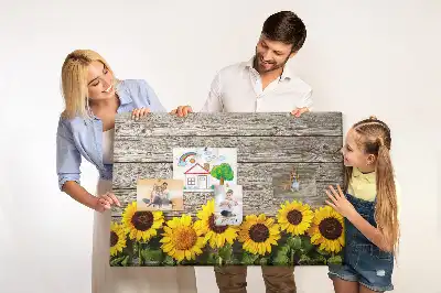 Sunflowers Printed Cork Board