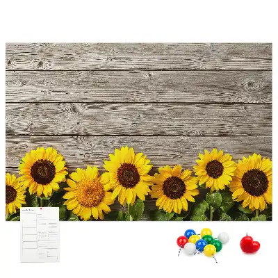 Sunflowers Printed Cork Board