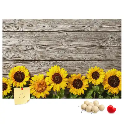 Sunflowers Printed Cork Board