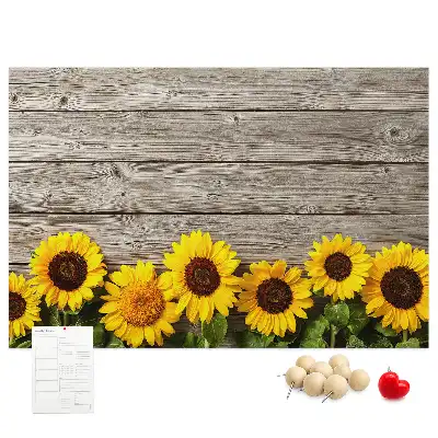 Sunflowers Printed Cork Board
