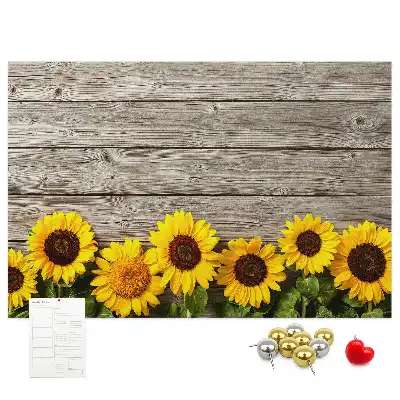 Sunflowers Printed Cork Board