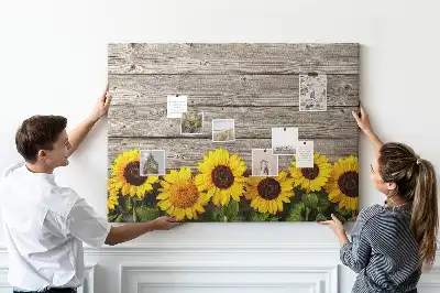 Sunflowers Printed Cork Board