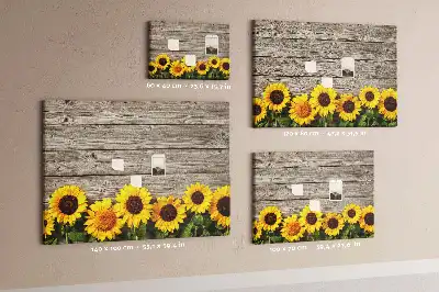Sunflowers Printed Cork Board