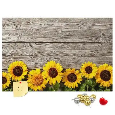 Sunflowers Printed Cork Board
