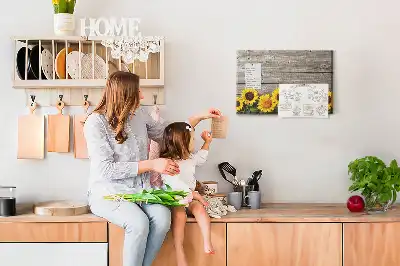 Sunflowers Printed Cork Board