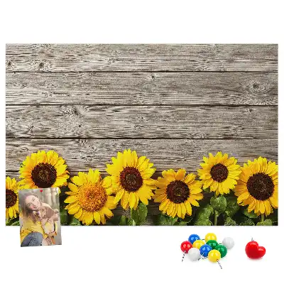 Sunflowers Printed Cork Board