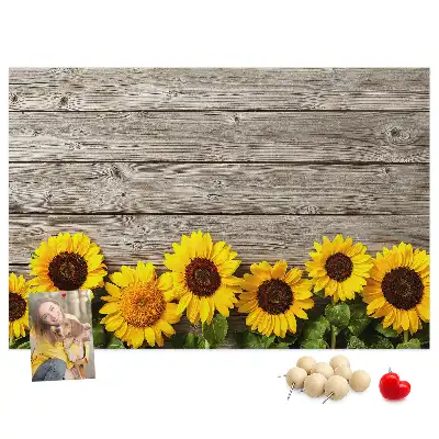 Sunflowers Printed Cork Board