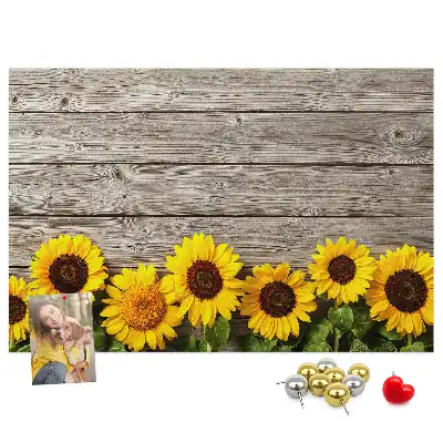 Sunflowers Printed Cork Board