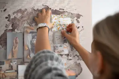 Printed Cork Memo Board Watercolor world map