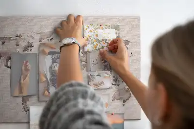 Watercolor World Map Printed Cork Memo Board