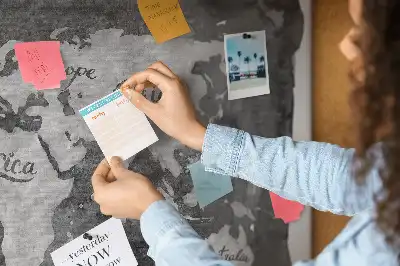 Printed Cork Board Retro world map