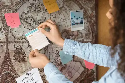 Printed Cork Memo Board Antique atlas map