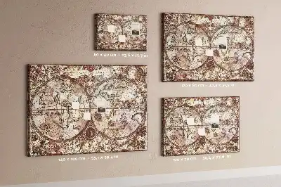 Printed Cork Memo Board Antique atlas map