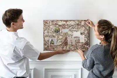 Printed Cork Memo Board Antique atlas map