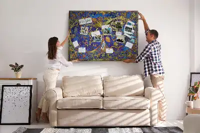 Atlas Map Cork Memo Board