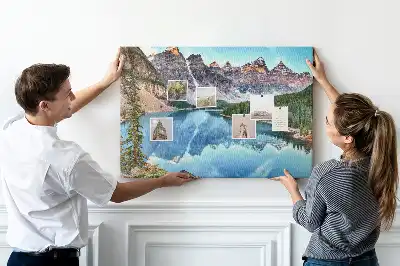 Mountain Landscape Printed Cork Board