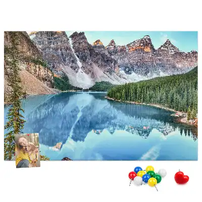Printed Cork Board Mountain landscape