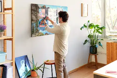Printed Cork Board Mountain landscape