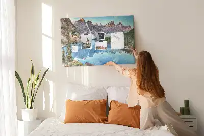 Mountain Landscape Printed Cork Board