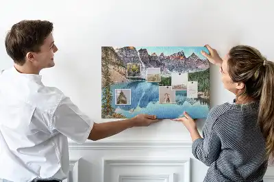 Mountain Landscape Printed Cork Board